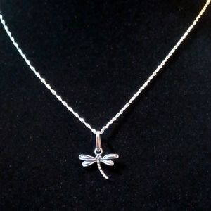 NWT Dragonfly Necklace .925 sterling silver